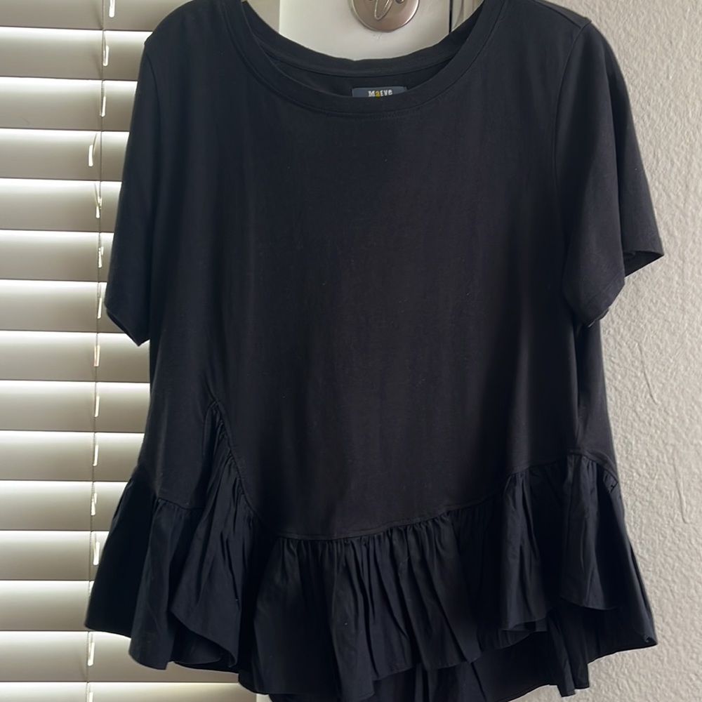Maeve Anthropologie black top
